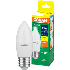 Лампа светодиодная OSRAM B60 7W 3000K Е27
