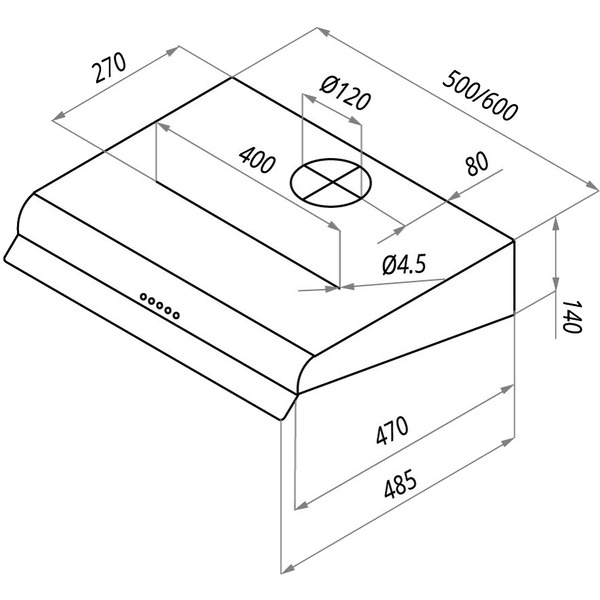 Вытяжка MAUNFELD MP 350 - 2 (нержавеющая сталь)