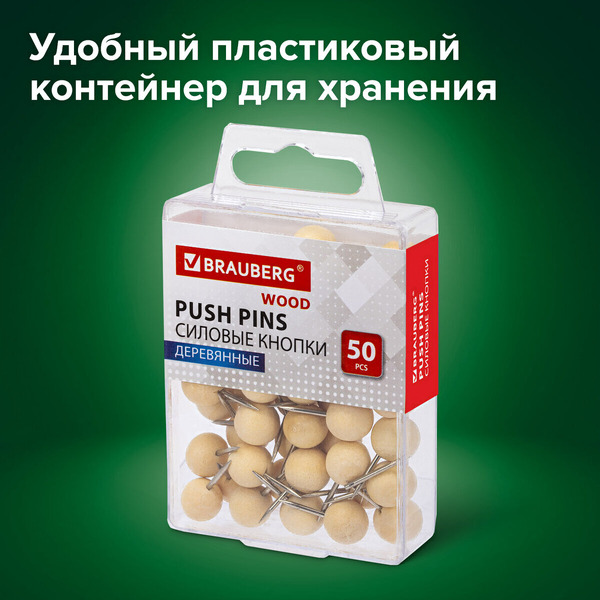 Силовые кнопки-гвоздики BRAUBERG 272761 (50 шт.)