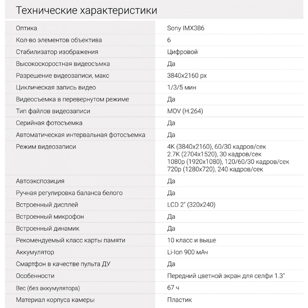 Экшн-камера Digma DiCam 870 (серый)