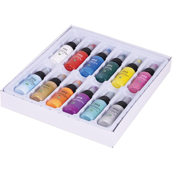 Краски акриловые для техники Флюид Арт BRAUBERG ART 192235