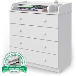 Комод пеленальный Атон Сириус-2 804 ЛДСП (белый)