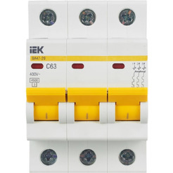 Выключатель автоматический IEK ВА 47-29 3п 63А C MVA20-3-063-C