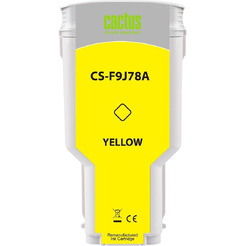 Картридж струйный Cactus CS-F9J78A 727 XXL желтый (300мл) для HP DJ T920/T930/T1500/T1530/T2500/T2530