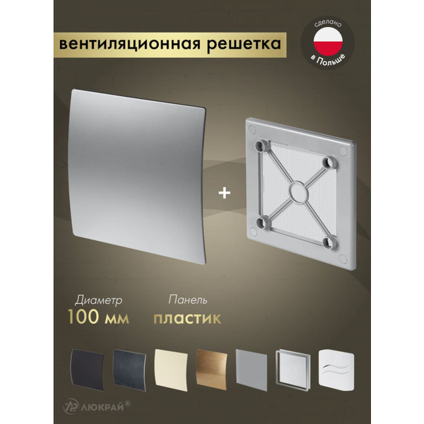 Решетка с панелью Awenta RW100sz-PET100