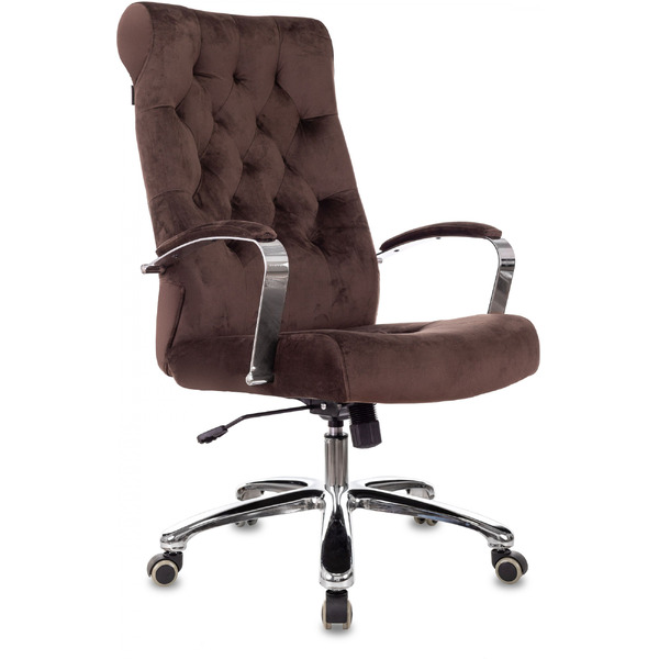 Кресло Бюрократ T-9928SL Fabric (коричневый Italia 6/крестовина металл хром)