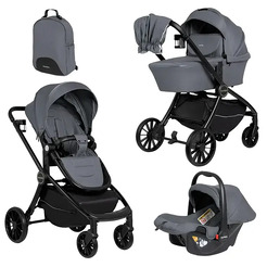 Детская универсальная коляска Farfello Baby Shell 2025 3в1 BBS-014 (серый)