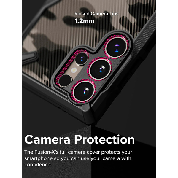 Чехол Ringke FUSION X для Galaxy S24 Ultra CAMO BLACK
