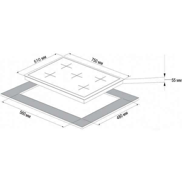 Варочная панель KORTING HG 797 CTX