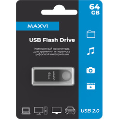 USB флеш Maxvi MK 64GB FD64GBUSB20C10MK (темно-серый)