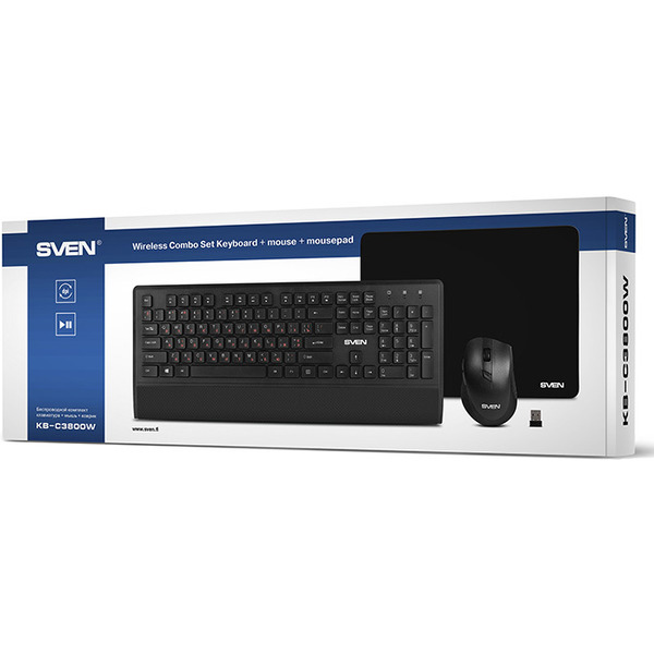 Клавиатура + мышь с ковриком SVEN KB-C3800W