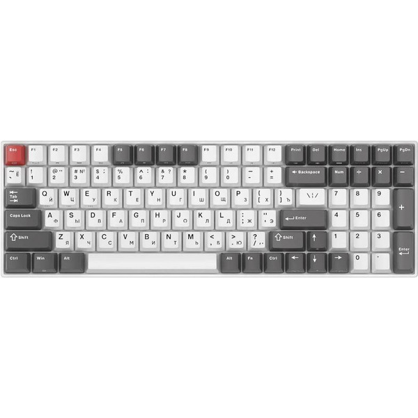 Клавиатура Royal Kludge RK100 Grey/Red/White (Brown switch)
