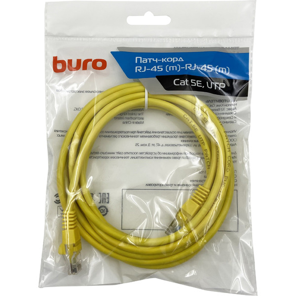 Патч-корд Buro UTP-5E-3M-Y