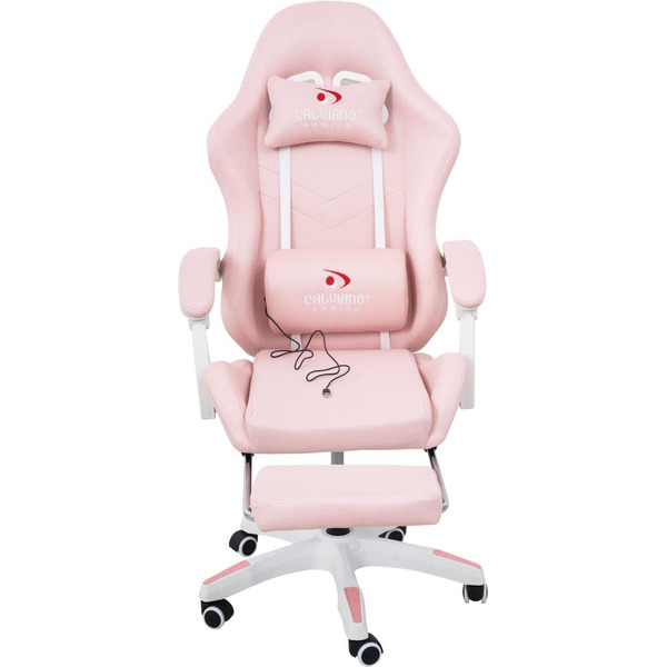 Вибромассажное кресло Calviano 1584 (розовая ткань)