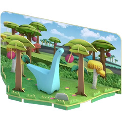 Магнитный конструктор Halftoys Dino Дипло с диорамой HD003
