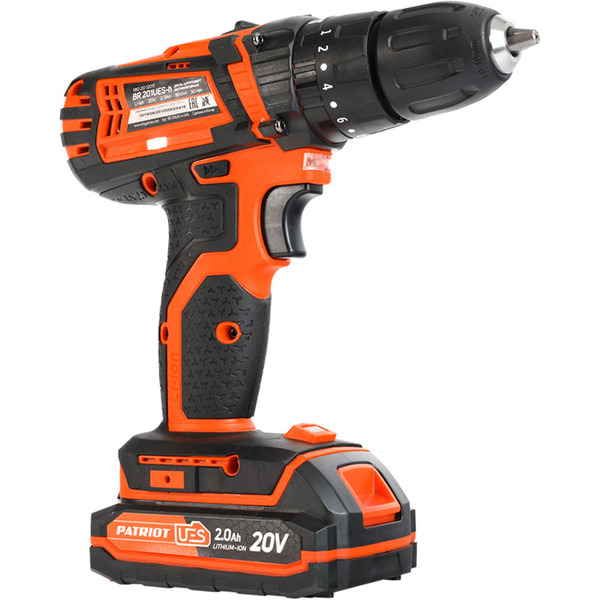 Дрель-шуруповерт Patriot BR 201UES-h с 2-мя АКБ, кейс