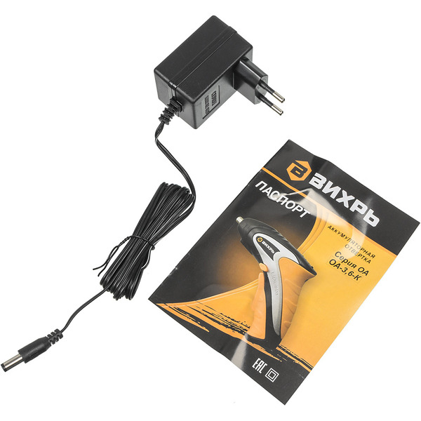 Отвертка аккумуляторная Вихрь ОА-3,6-К (72/14/10)