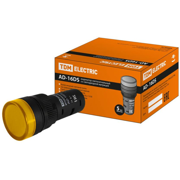 Лампа сигнальная TDM AD-16DS(LED) 24В AC/DC SQ0702-0057