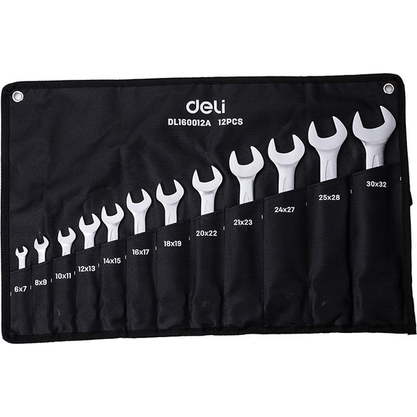 Набор ключей рожковых Deli EDL160012A