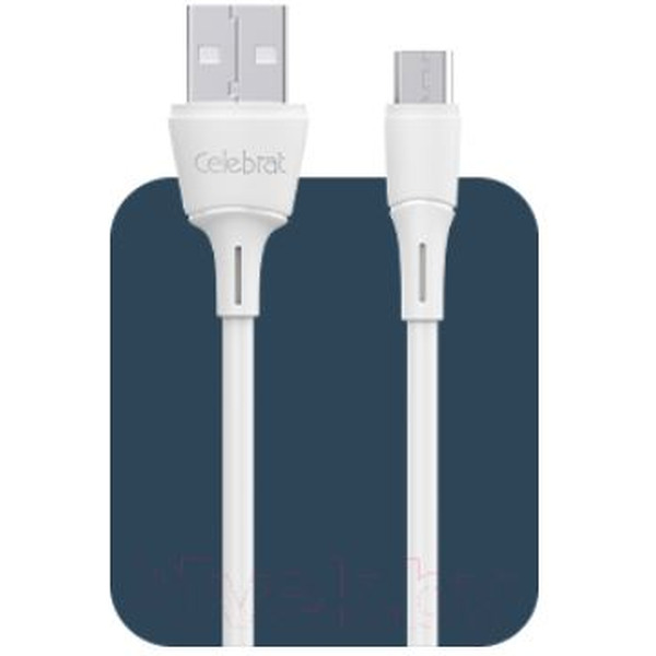 Кабель Celebrat FLY-2 Micro USB (1 м, белый)
