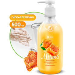 Жидкое мыло Grass Milana Молоко и мед 500мл 126100