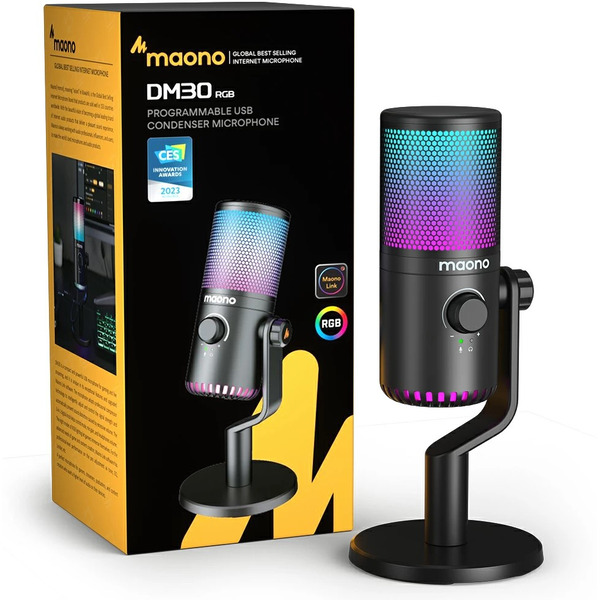 Микрофон Maono DM30 RGB (черный)