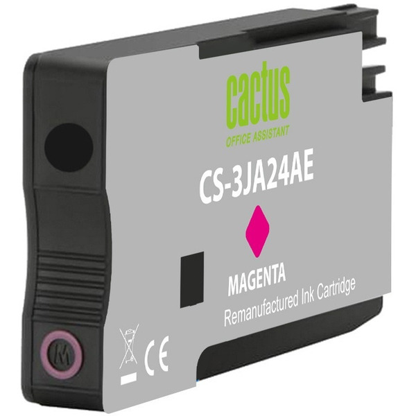 Картридж струйный Cactus CS-3JA24AE 963 пурп.пигм. (11мл) для HP OfficeJet 9010/9012/9013/9014/9015/9016/9019/9020/9025