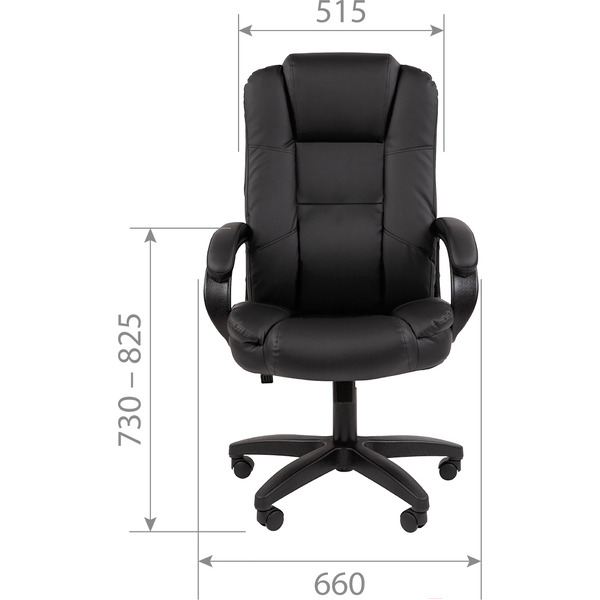Офисное кресло CHAIRMAN 600LT 600LT (черный/экопремиум, серый)