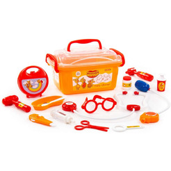 Игровой набор доктора Полесье Оранжевая корова Доктор 83357