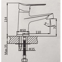 Смеситель для умывальника AV Engineering AVLAW1-A589-634