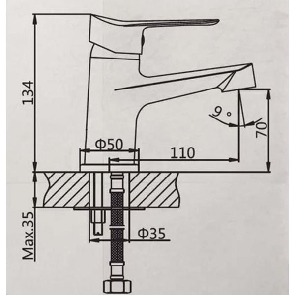 Смеситель для умывальника AV Engineering AVLAW1-A589-634