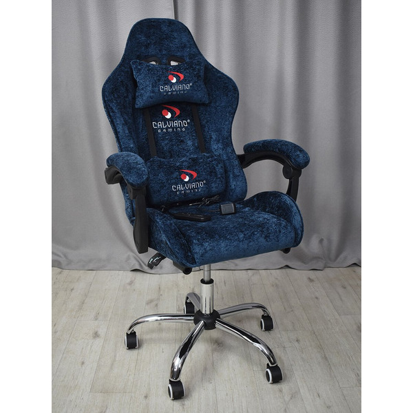 Вибромассажное кресло Calviano Nero (blue plush)