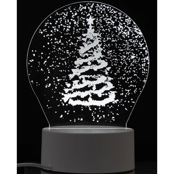 Светильник декоративный Energy 106255 EN-NL 24 3D елочка и снег