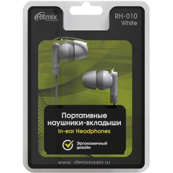 Наушники RITMIX RH-010 white