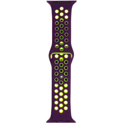 Ремешок Evolution Sport+ AW44-SP01 для Apple Watch 42/44 мм (dark purple/fluorescent yellow)
