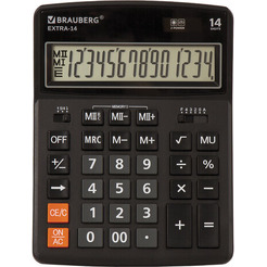Калькулятор BRAUBERG Extra 14-BK 250474 (черный)