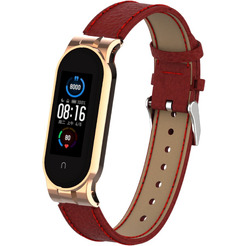Ремешок Bingo Leather для Xiaomi Mi Band 2 Красный