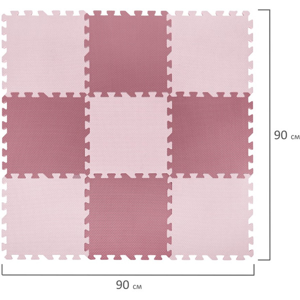 Коврик-пазл Юнландия 9 элементов 30х30см 664660