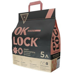 Наполнитель для туалета Ok-Lock Растительный Персик комкующийся (2.15кг/5л)