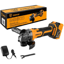 Угловая шлифмашина Deko DKAG20-125 (063-2150) с 1-м АКБ