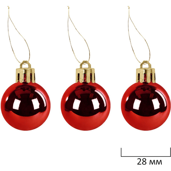 Шары елочные ЗОЛОТАЯ СКАЗКА Xmas Inspiration 592590 (красный, бежевый, бирюзовый)