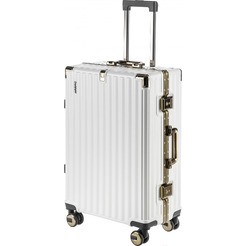Чемодан DoubleW E087# (M, белый)