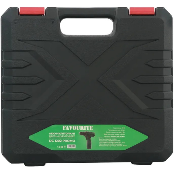 Дрель-шуруповерт Favourite DC-1202 PROMO с 2-мя АКБ. кейс