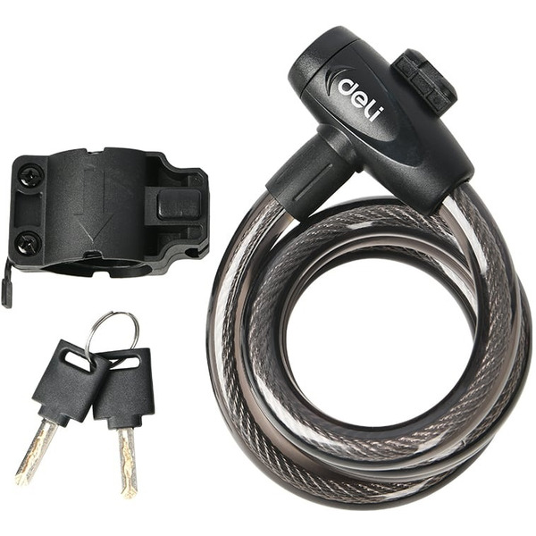 Тросовый велосипедный замок Deli DL508062
