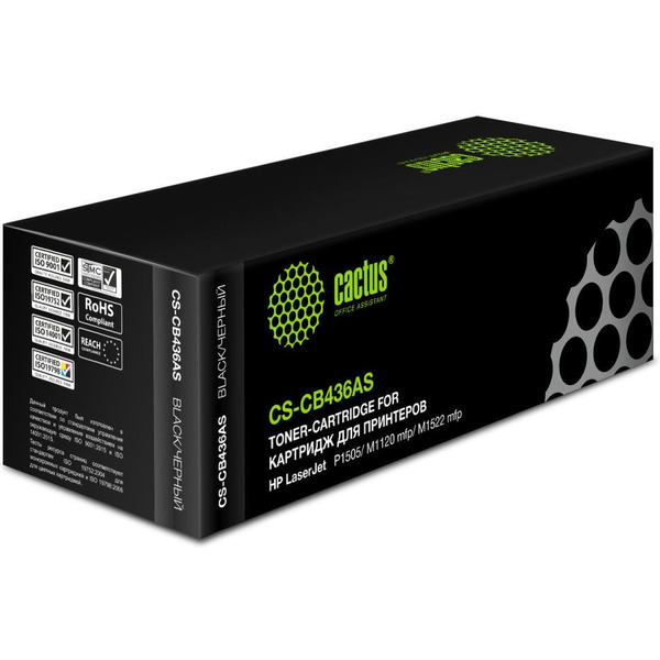 Картридж лазерный Cactus CS-CB436AS CB436A (черный)