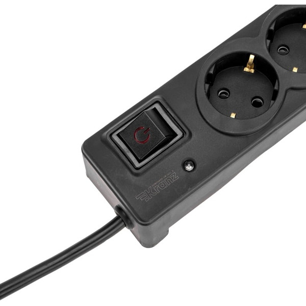 Сетевой фильтр Kranz 13-4702 3м (5 розеток) черный