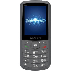 Мобильный телефон Maxvi P33 + ЗУ WC-112 (серый)