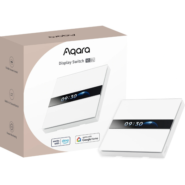 Настенный выключатель с дисплеем Aqara V1 EU (WS-K02D) белый
