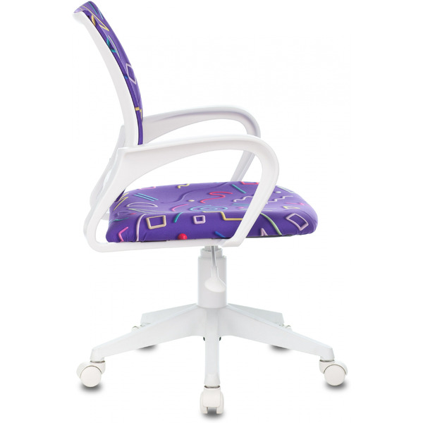 Кресло Бюрократ Burokids 1W (фиолетовый Sticks 08/пластик белый)