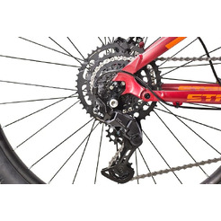 Велосипед Stark Tactic FS 27.4 HD красный матовый/оранжевый 20" '24 HQ-0014189